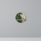 VERDURE ABYSS Rundes Kunstregal in Eiche-Optik