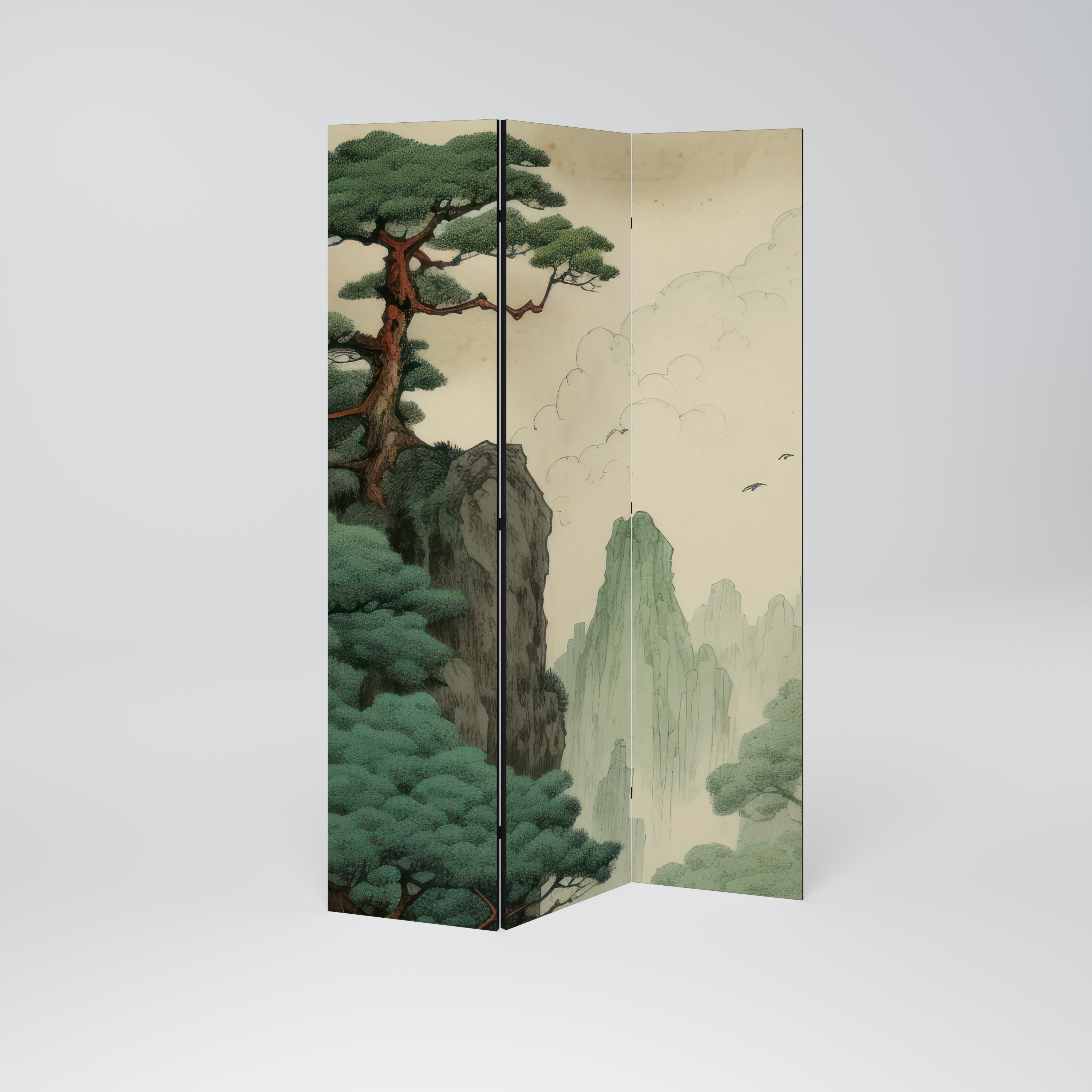 VERDURE ABYSS Dekorativer 3-teiliger Raumteiler