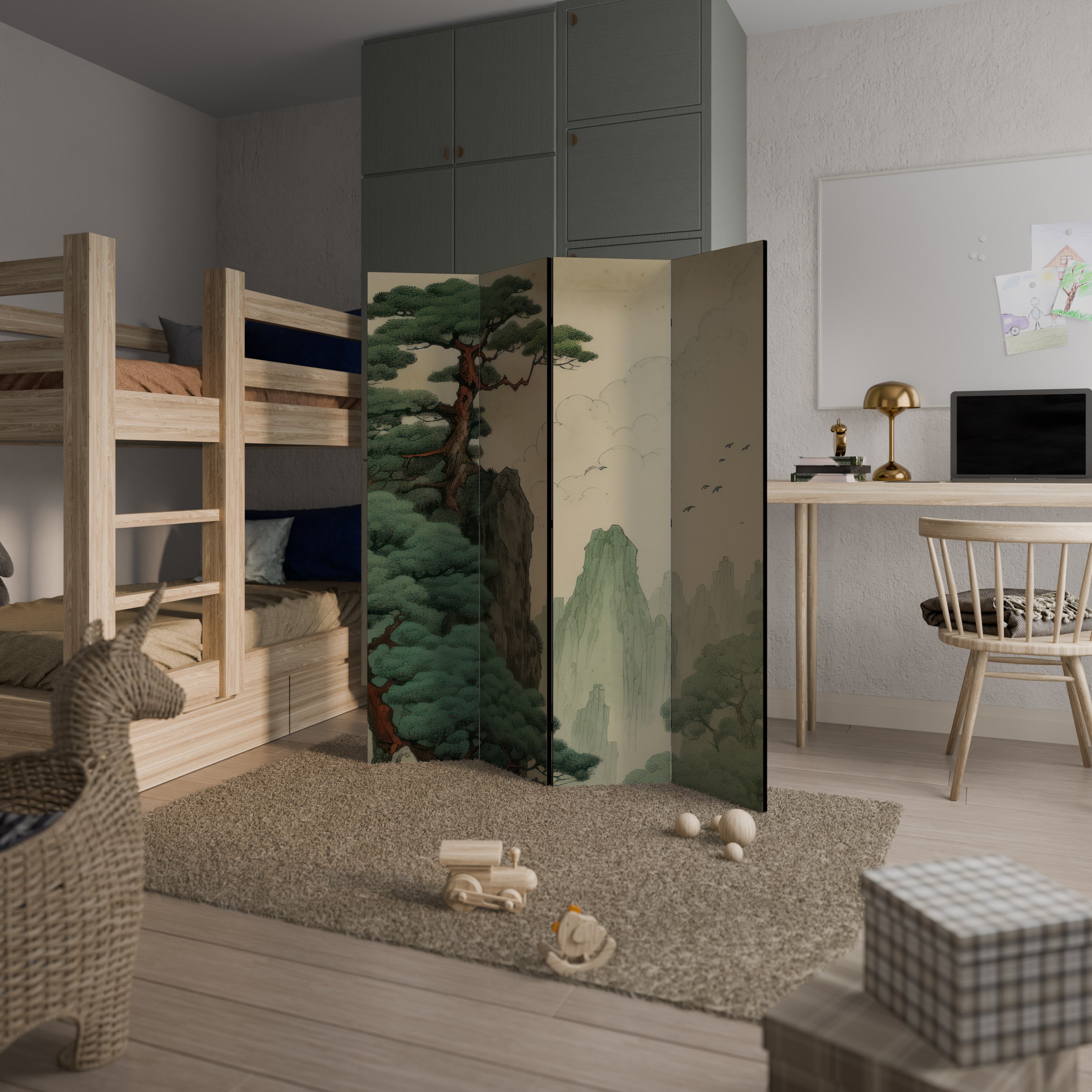 VERDURE ABYSS 4-teiliger Paravent