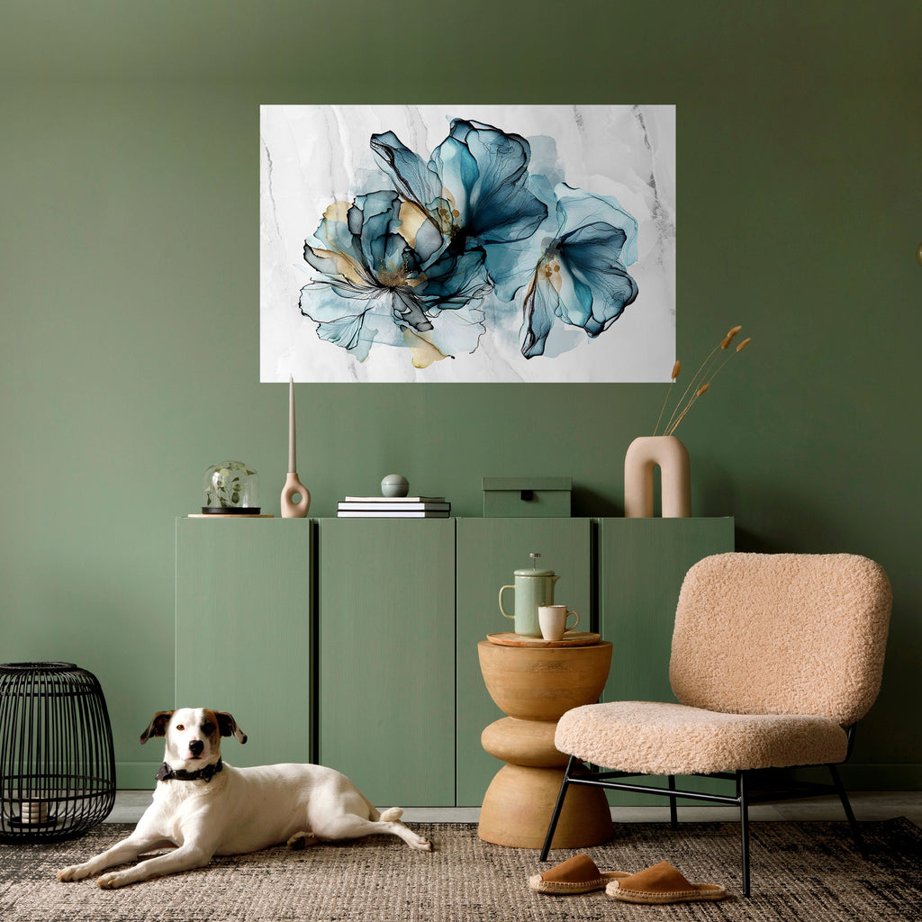 ELEGANT AQUARELLE Peel and Stick Horizontal Poster