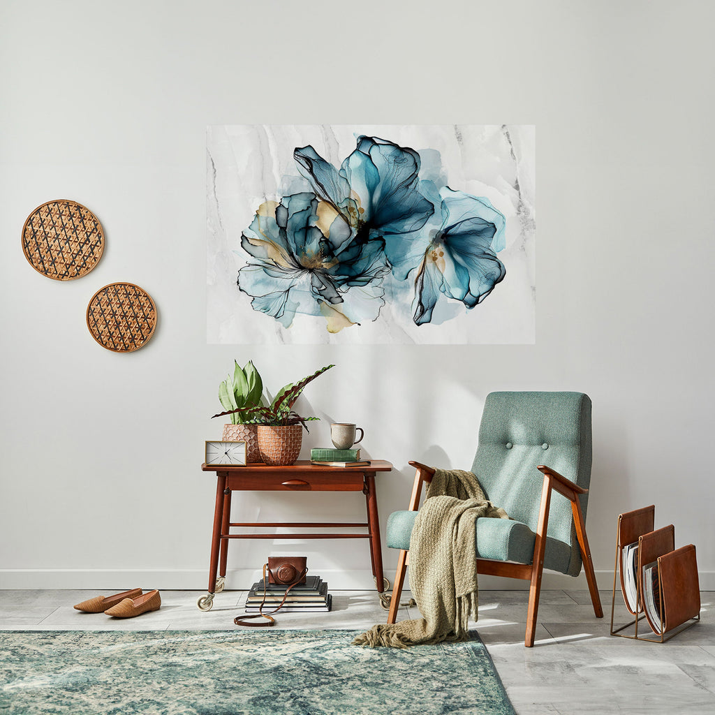 ELEGANT AQUARELLE Peel and Stick Horizontal Poster