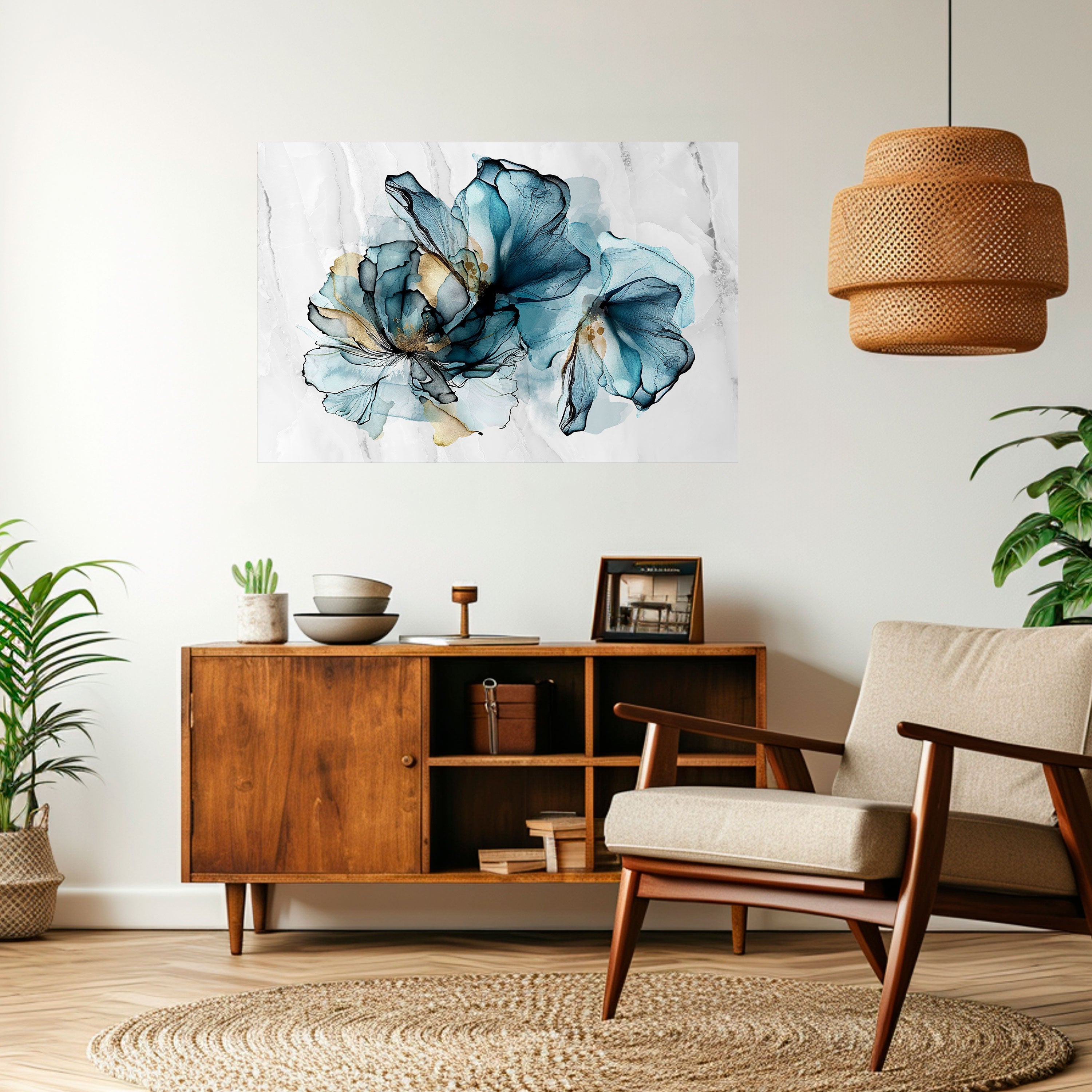 ELEGANT AQUARELLE Selbstklebendes Horizontal-Poster