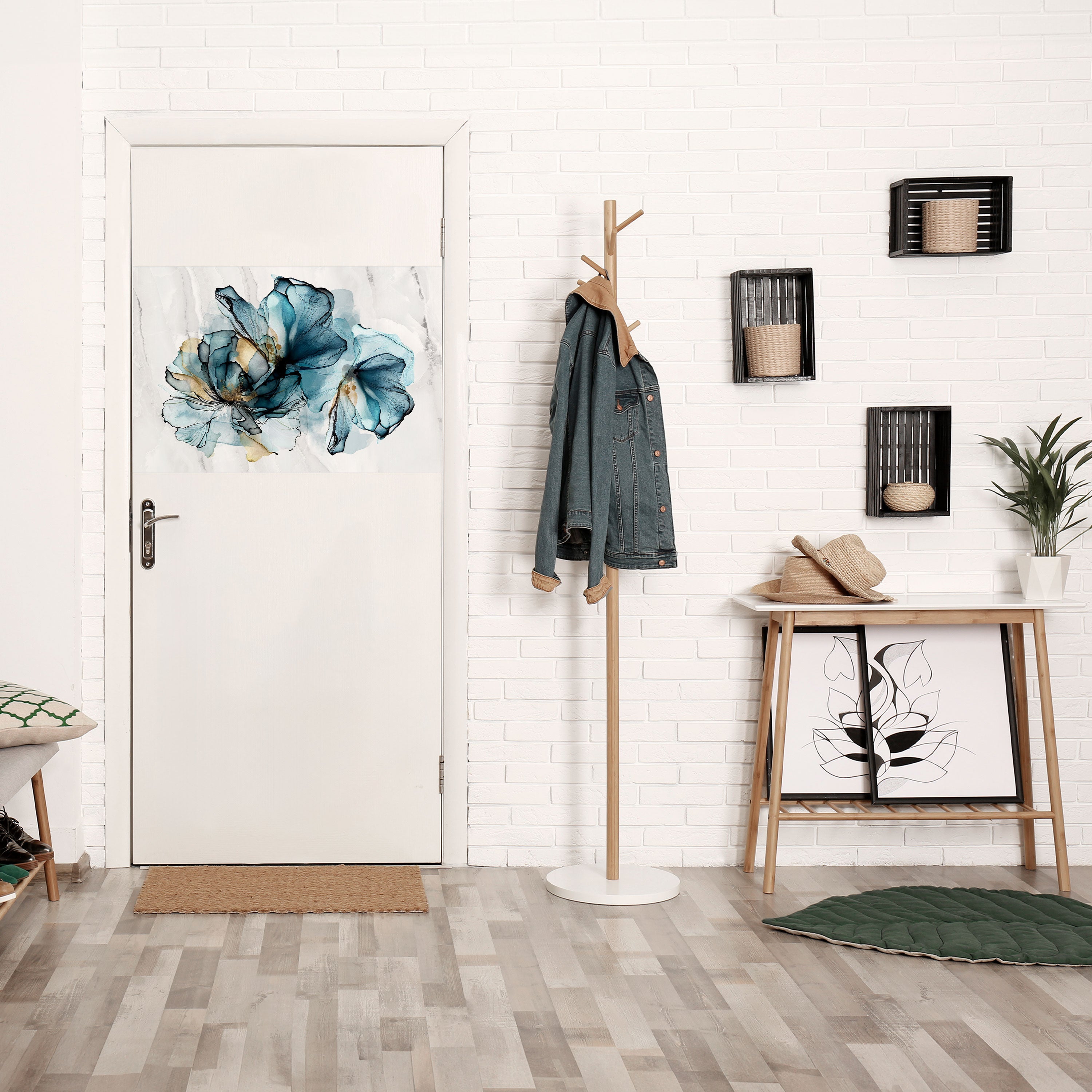 ELEGANT AQUARELLE Peel and Stick Horizontal Poster