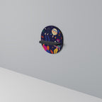 FESTIVE PLEASURES Oval Art Shelf In Black Finish