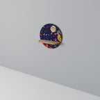 FESTIVE PLEASURES Rundes Kunstregal in Eiche-Optik