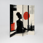 RED SUNSATION Dekorativer Paravent - 4-teilig