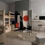 RED SUNSATION Dekorativer Paravent - 4-teilig