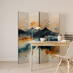 OMINOUS MOUNTAINS Decorative 4-Panel Room Divider