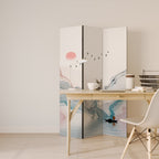 VELVET CROSSING Dekorativer Paravent - 3-teilig