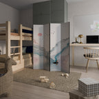 VELVET CROSSING Decorative 4-Panel Room Divider