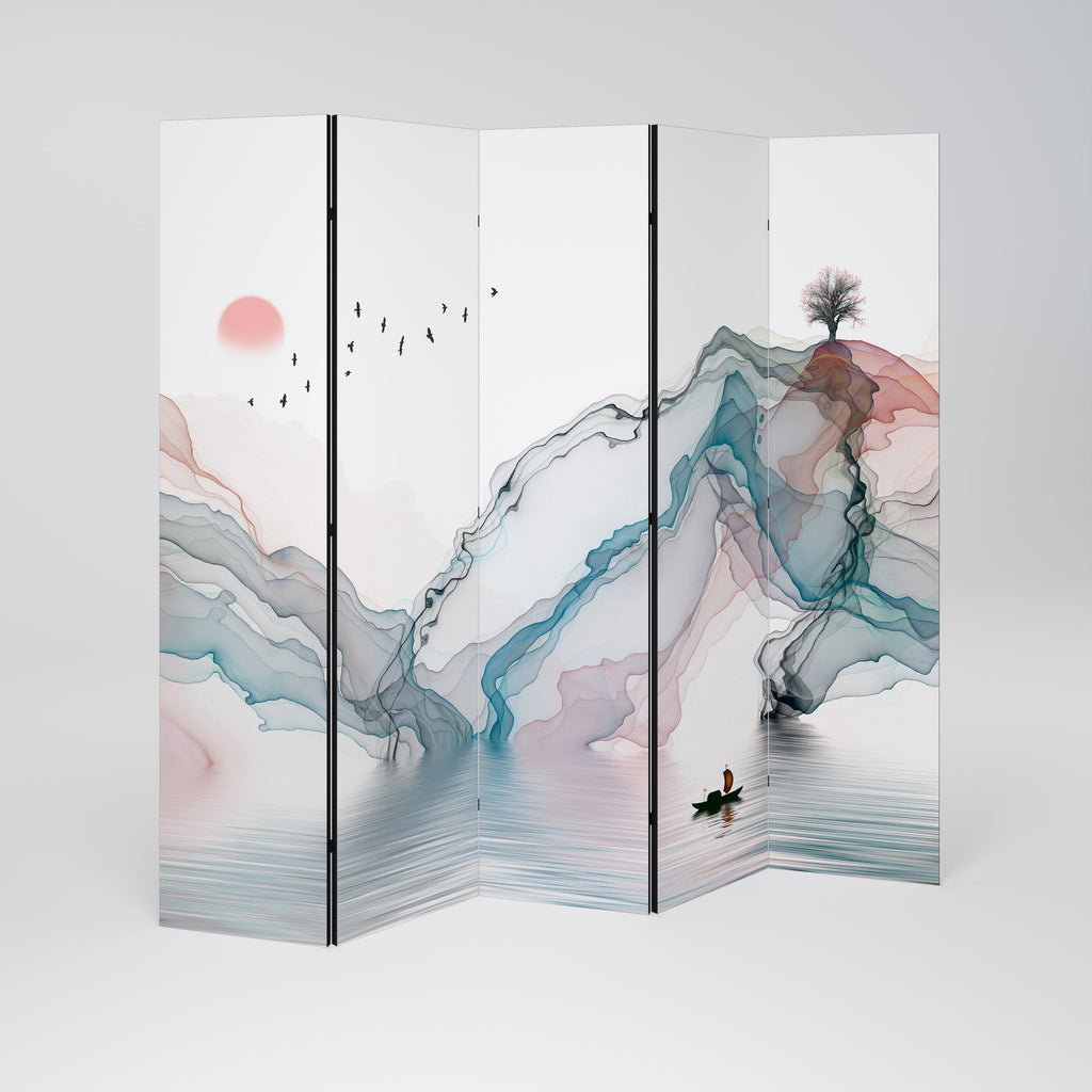 VELVET CROSSING Decorative 5-Panel Room Divider