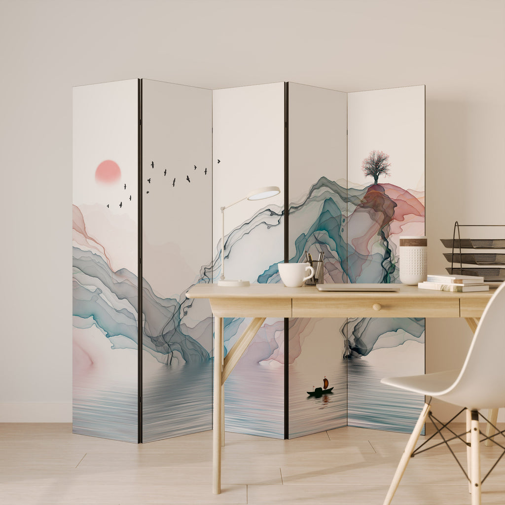 VELVET CROSSING Decorative 5-Panel Room Divider