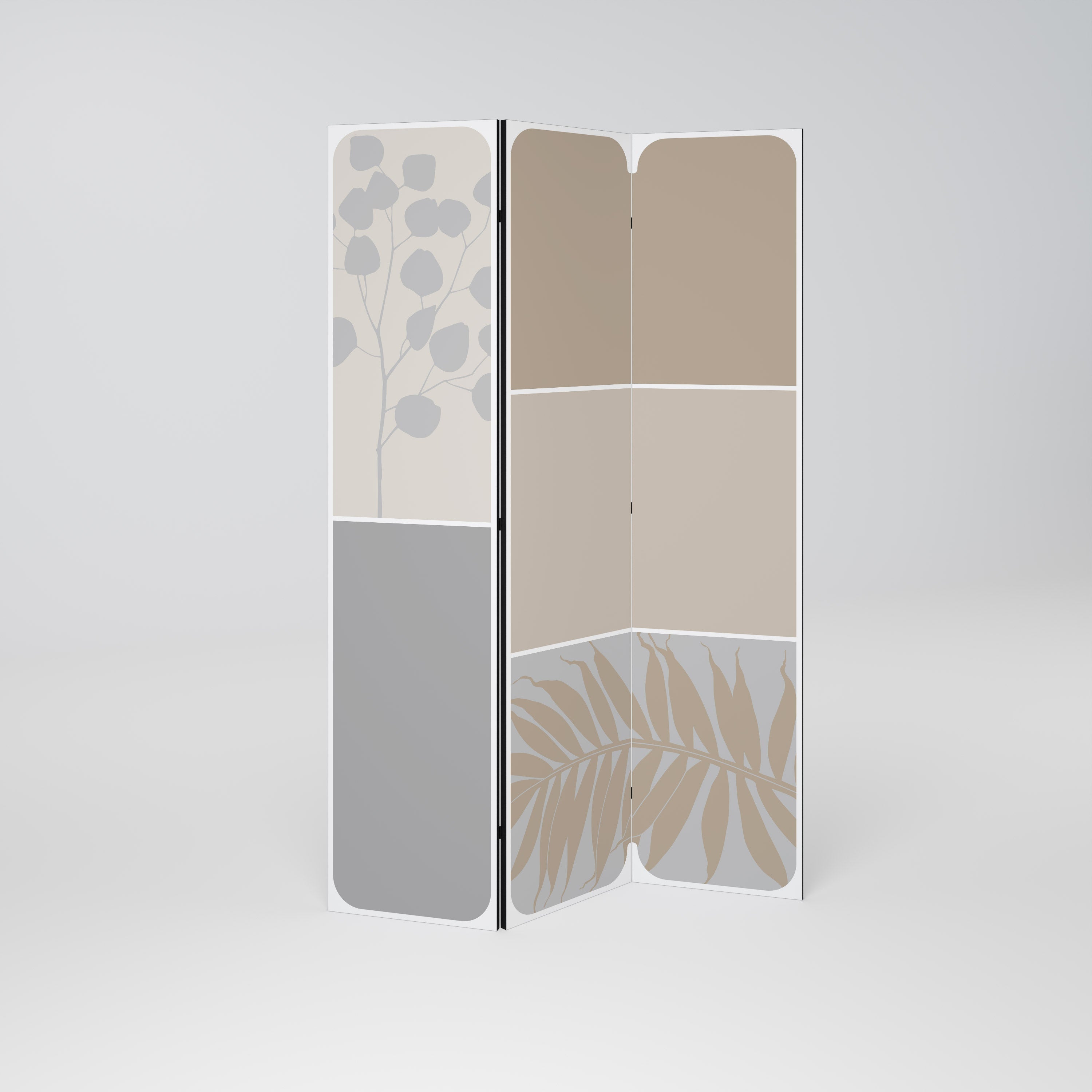 TROPICAL SHAPES Dekorativer 3-teiliger Raumteiler