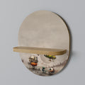 MACHINARIUM MACHINES Oval Art Shelf In Oak Effect