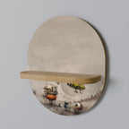 MACHINARIUM MACHINES Oval Art Shelf In Oak Effect