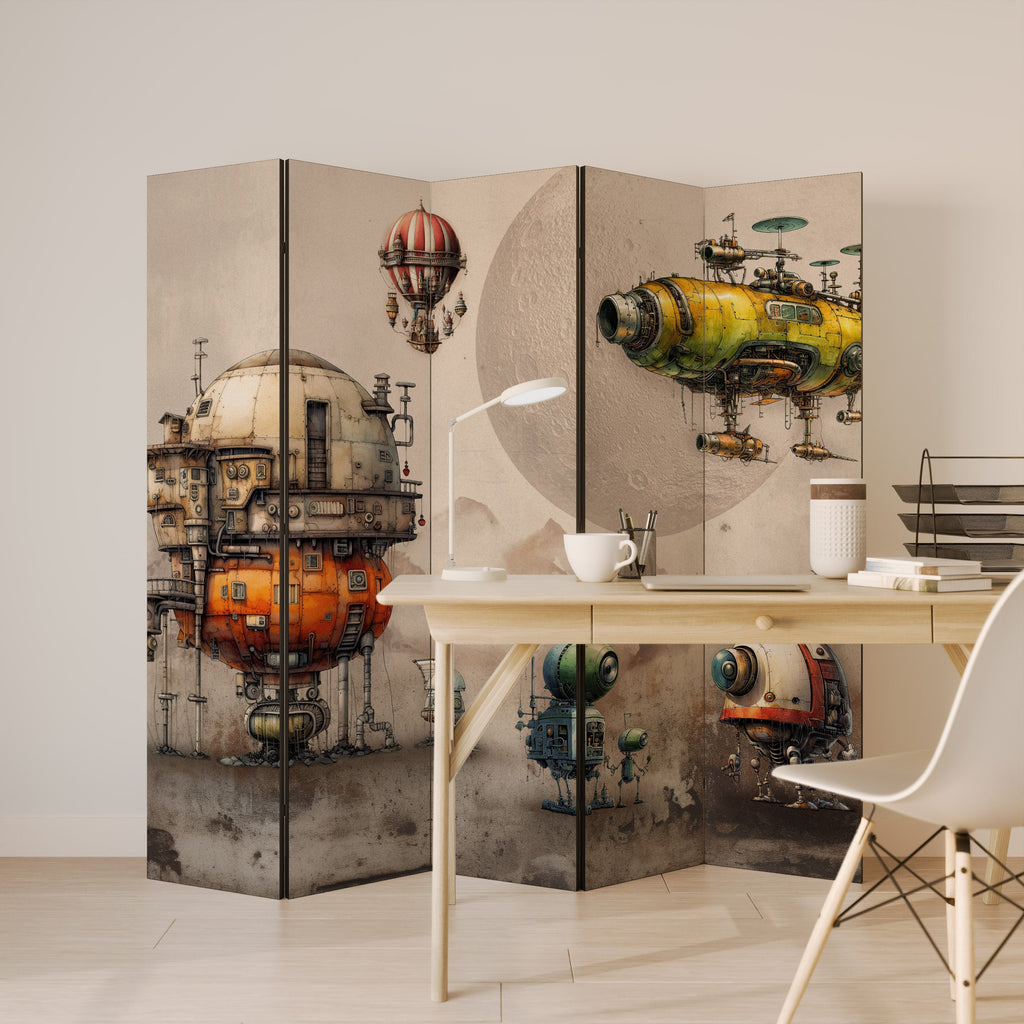 MACHINARIUM MACHINES Decorative 5-Panel Room Divider