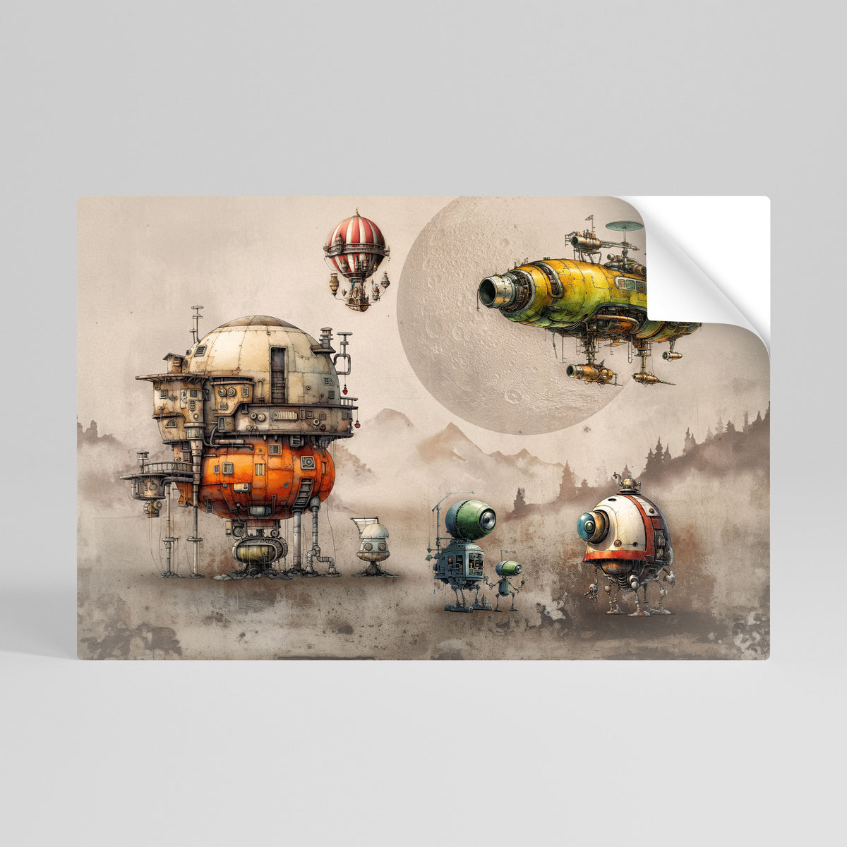 MACHINARIUM MACHINES Selbstklebendes Horizontal-Poster