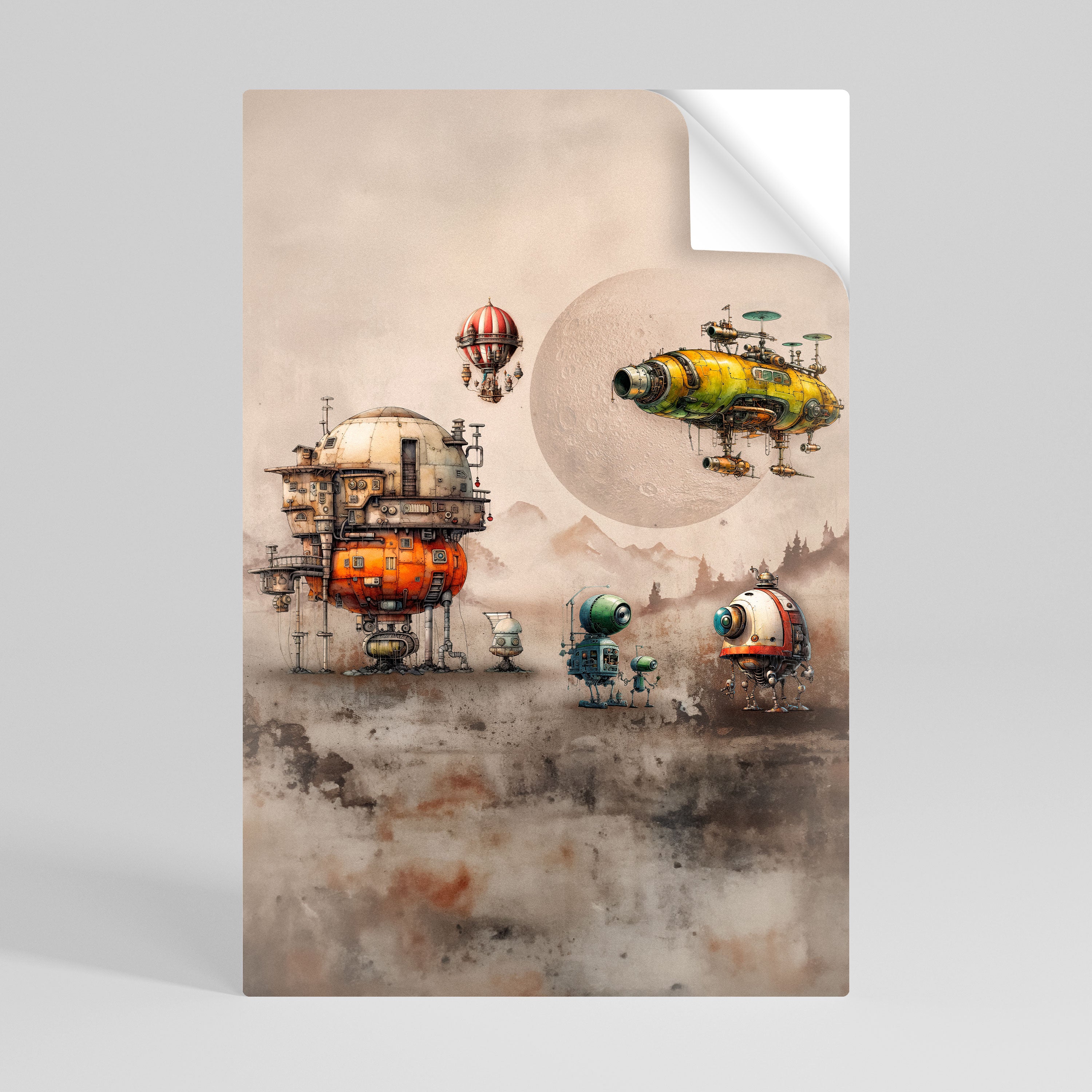 MACHINARIUM MACHINES Peel and Stick Vertical Poster