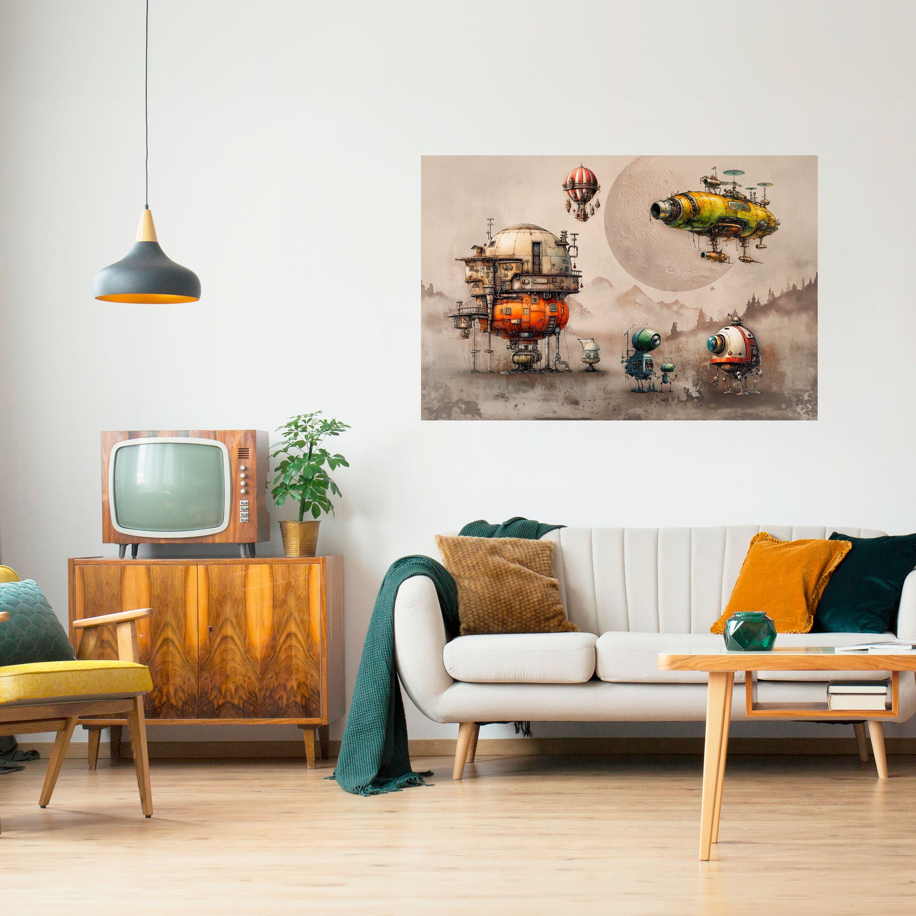 MACHINARIUM MACHINES Selbstklebendes Horizontal-Poster