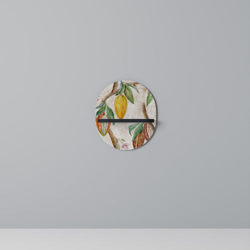 COCOA FRUITS Ovales Kunstregal in Schwarz