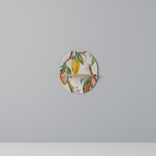 COCOA FRUITS Ovales Kunstregal in Eiche-Optik