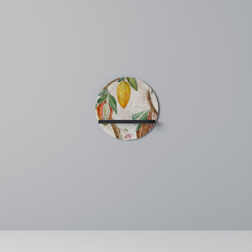 COCOA FRUITS Rundes Kunstregal in Schwarz