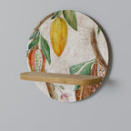 COCOA FRUITS Rundes Kunstregal in Eiche-Optik