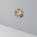 COCOA FRUITS Rundes Kunstregal in Eiche-Optik