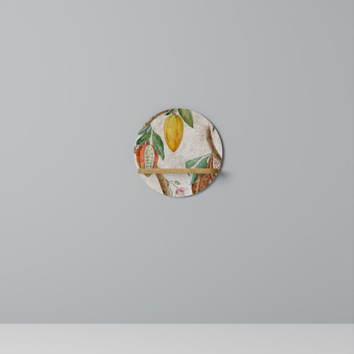 COCOA FRUITS Rundes Kunstregal in Eiche-Optik