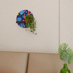 CACTUS VIBES Rundes Kunstregal in Schwarz