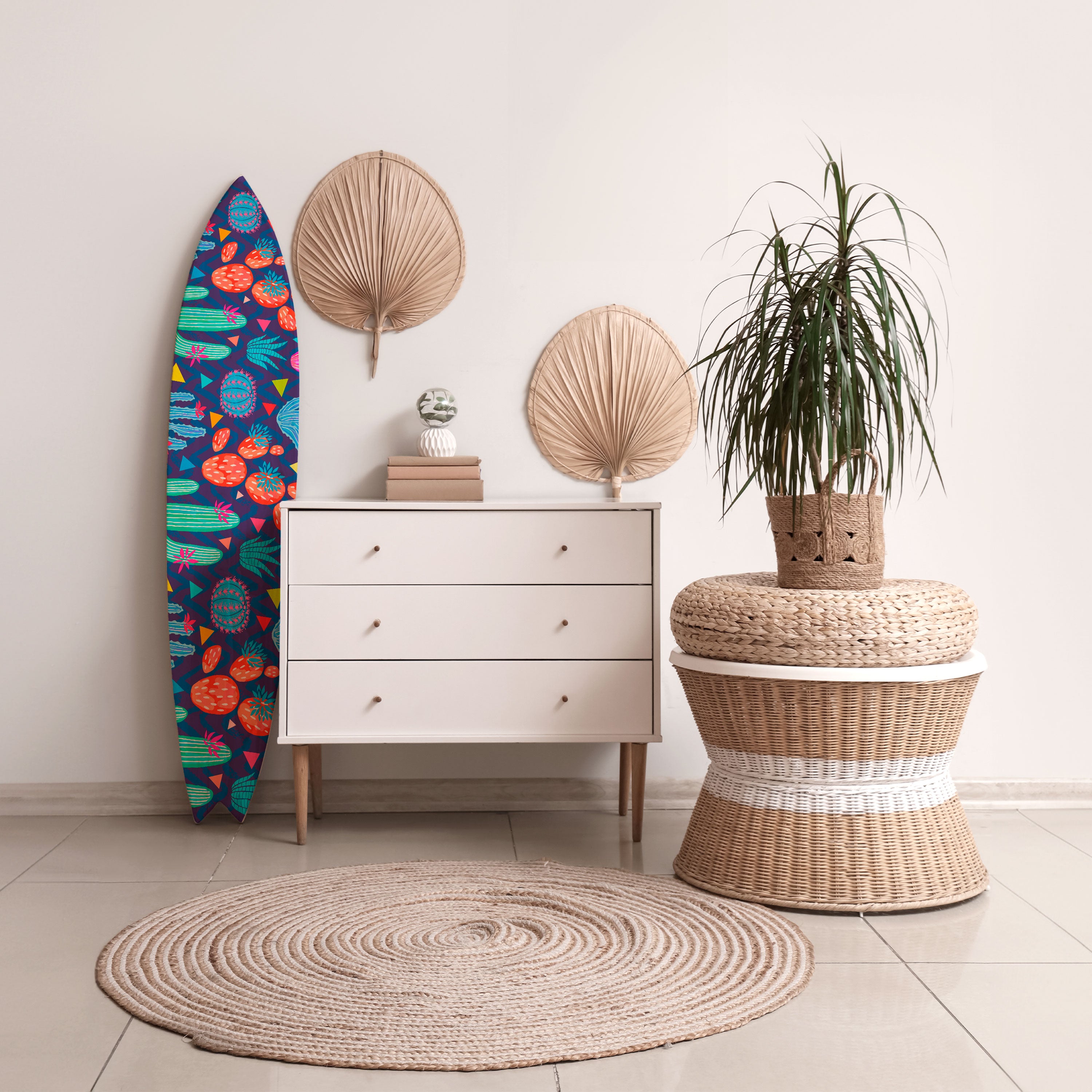 CACTUS VIBES Deko-Surfboard