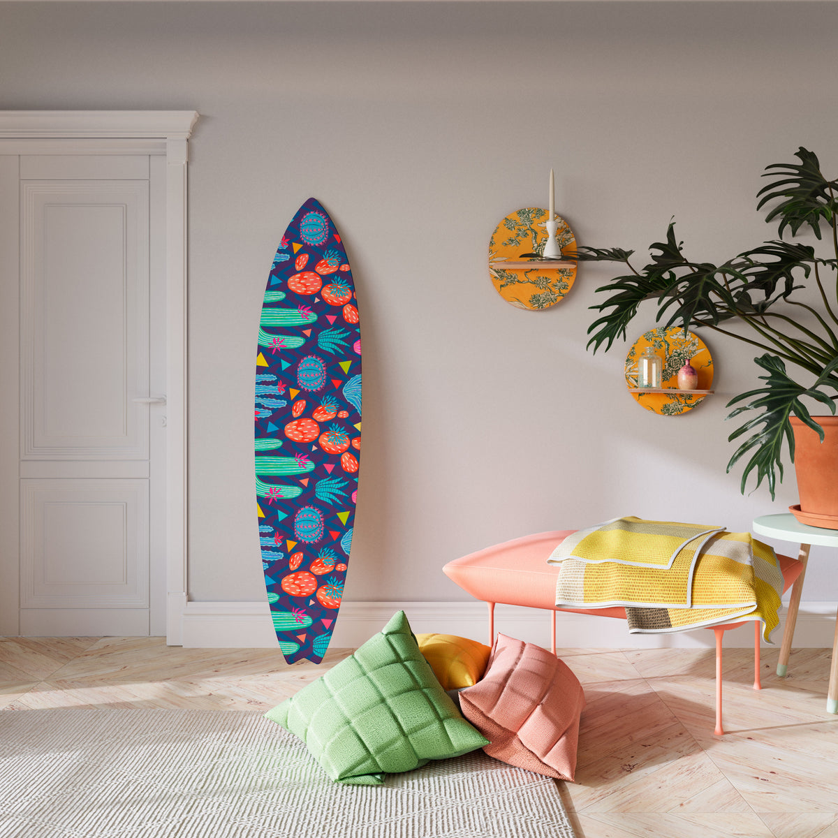 CACTUS VIBES Deko-Surfboard