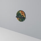 AUTUMN KALEIDOSCOPE Oval Art Shelf In Black Finish