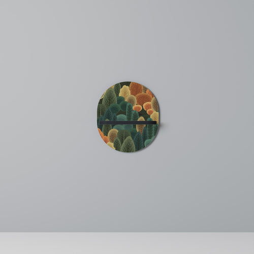 AUTUMN KALEIDOSCOPE Ovales Kunstregal in Schwarz