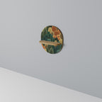 AUTUMN KALEIDOSCOPE Oval Art Shelf In Oak Effect