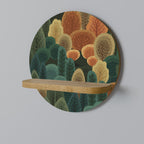 AUTUMN KALEIDOSCOPE Rundes Kunstregal in Eiche-Optik