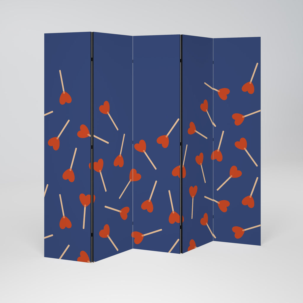 SWEET LOVE Decorative 5-Panel Room Divider
