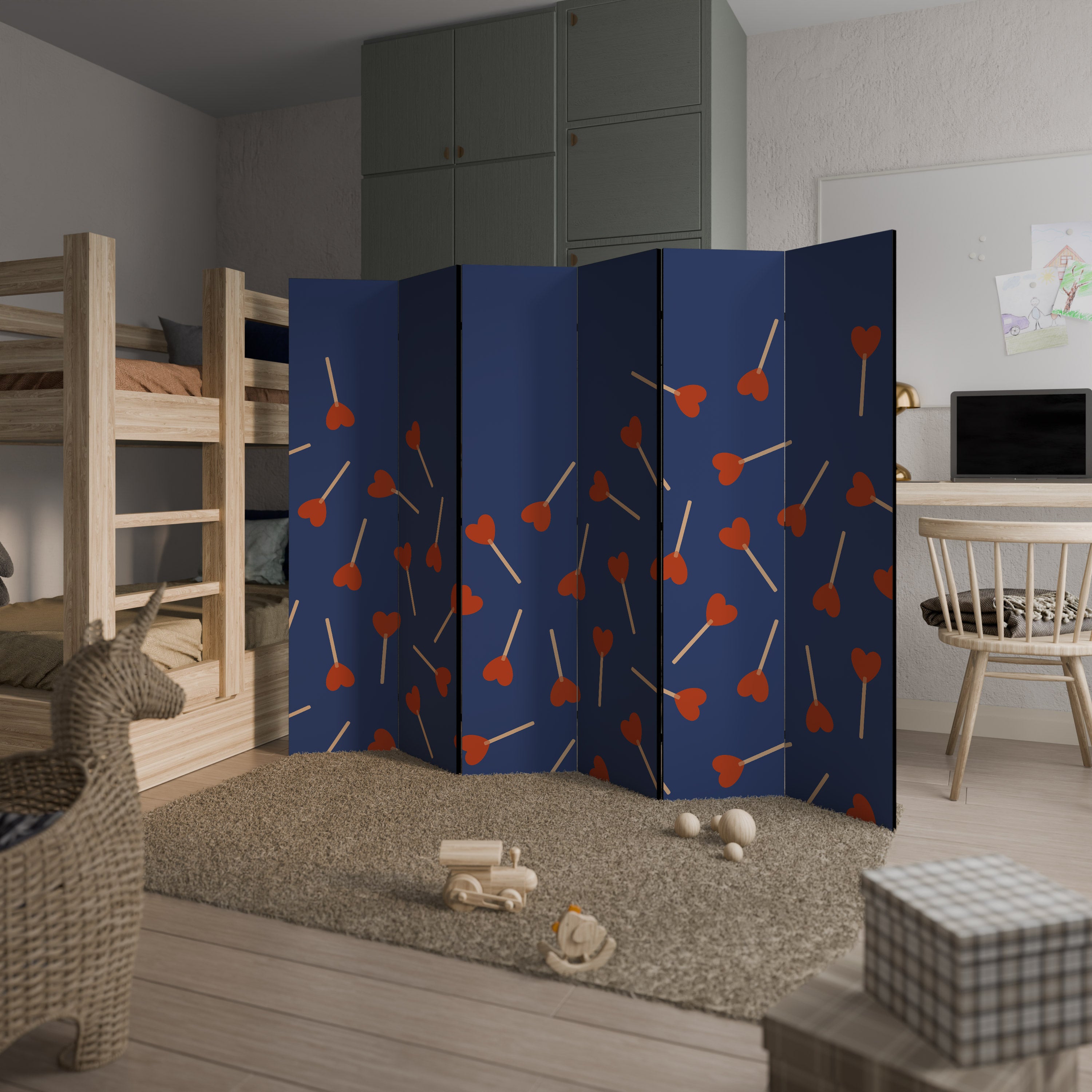 SWEET LOVE 6-Panel Room Divider