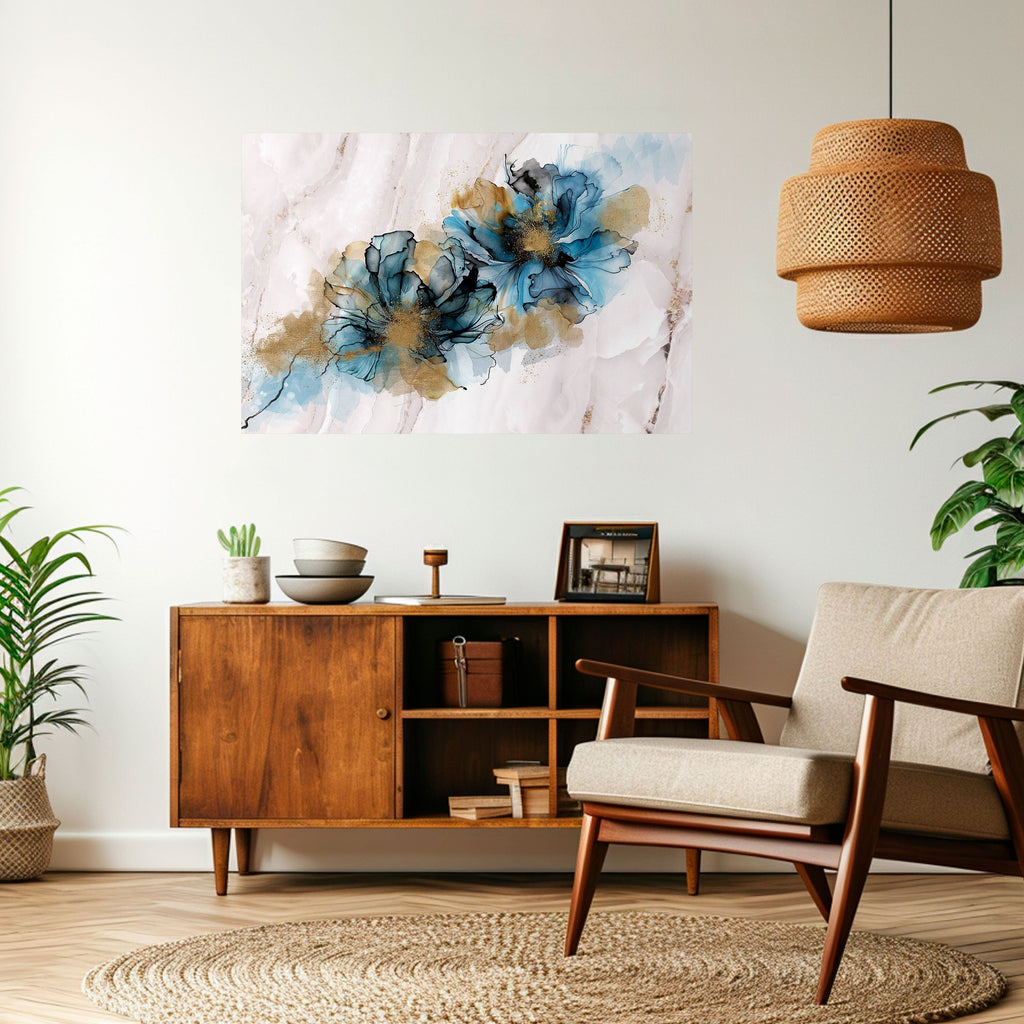 SPLASHED ELEGANCE Selbstklebendes Horizontal-Poster