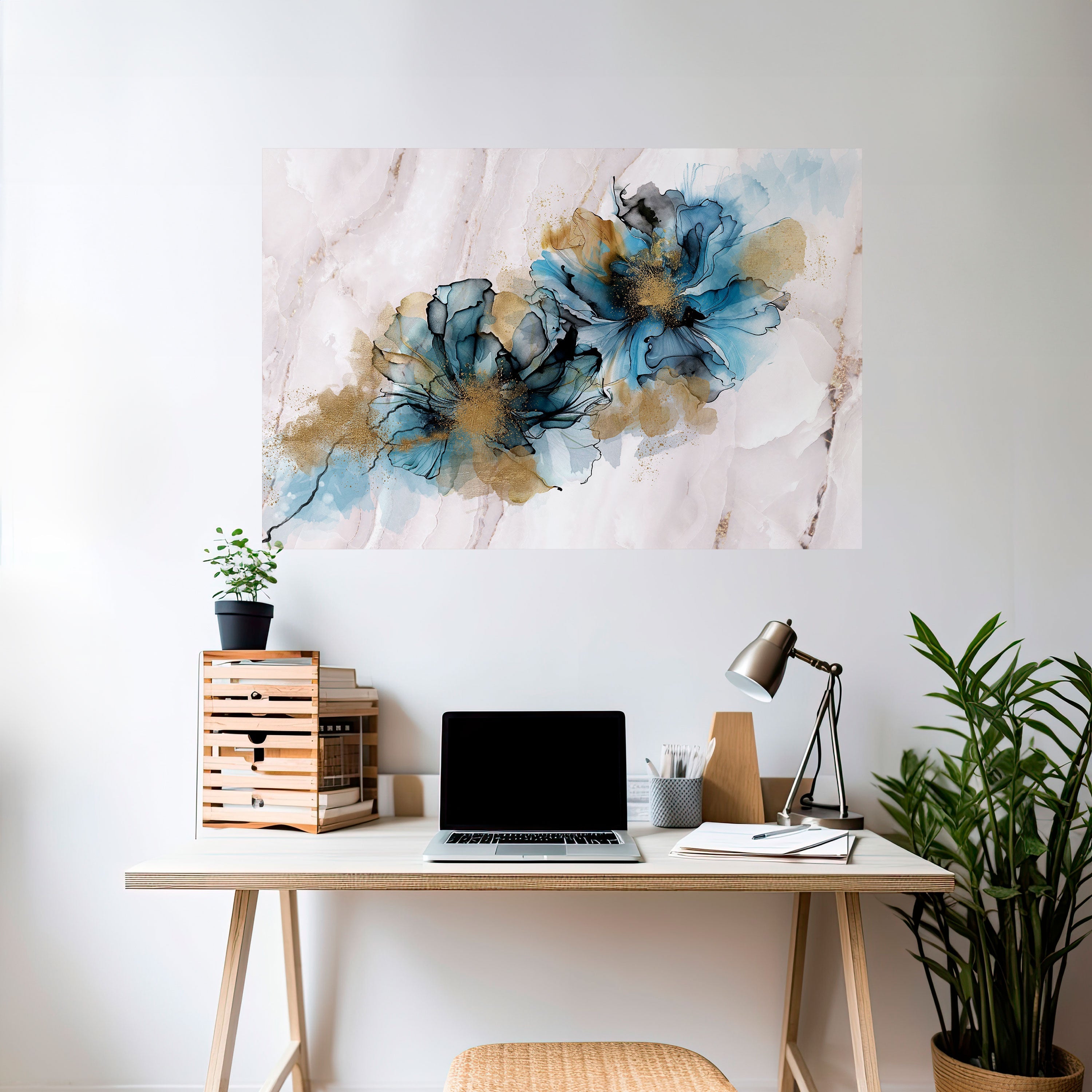 SPLASHED ELEGANCE Selbstklebendes Horizontal-Poster