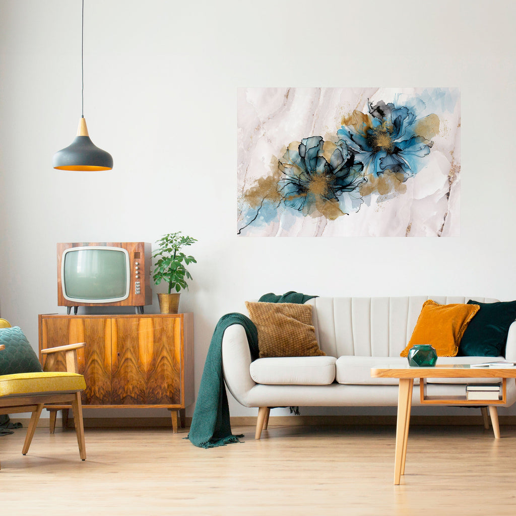 SPLASHED ELEGANCE Selbstklebendes Horizontal-Poster