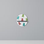GUMMY BEARS Oval Art Shelf In Black Finish
