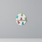 GUMMY BEARS Ovales Kunstregal in Eiche-Optik