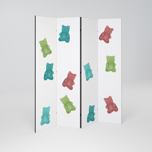 GUMMY BEARS 4-teiliger Paravent