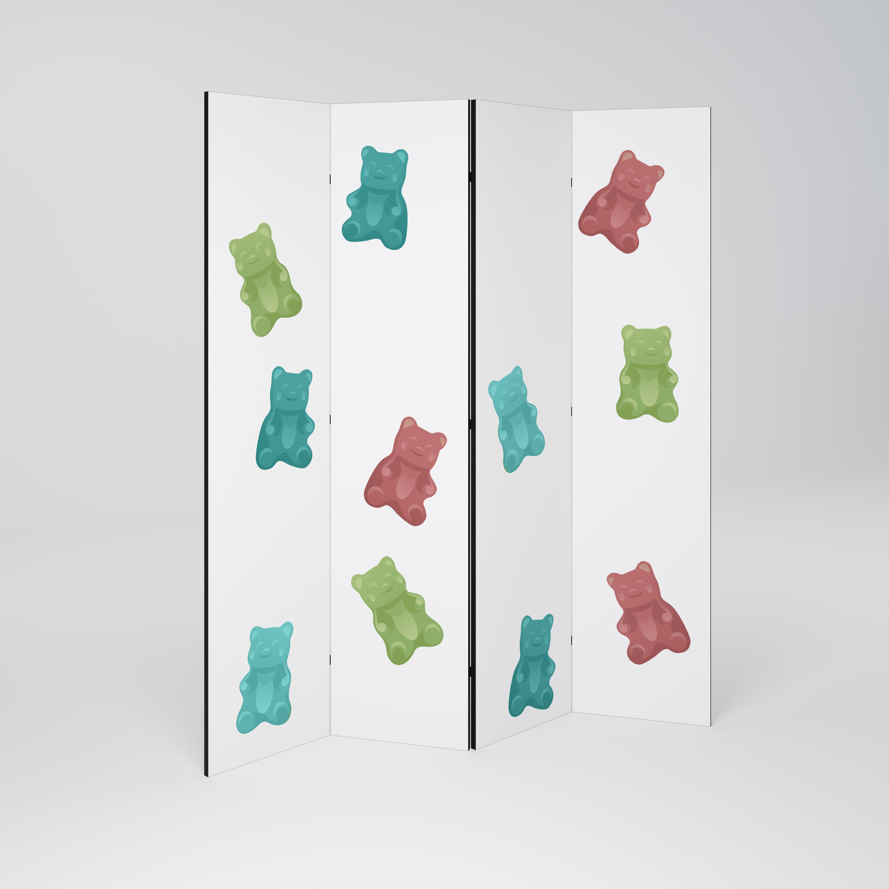 GUMMY BEARS 4-teiliger Paravent
