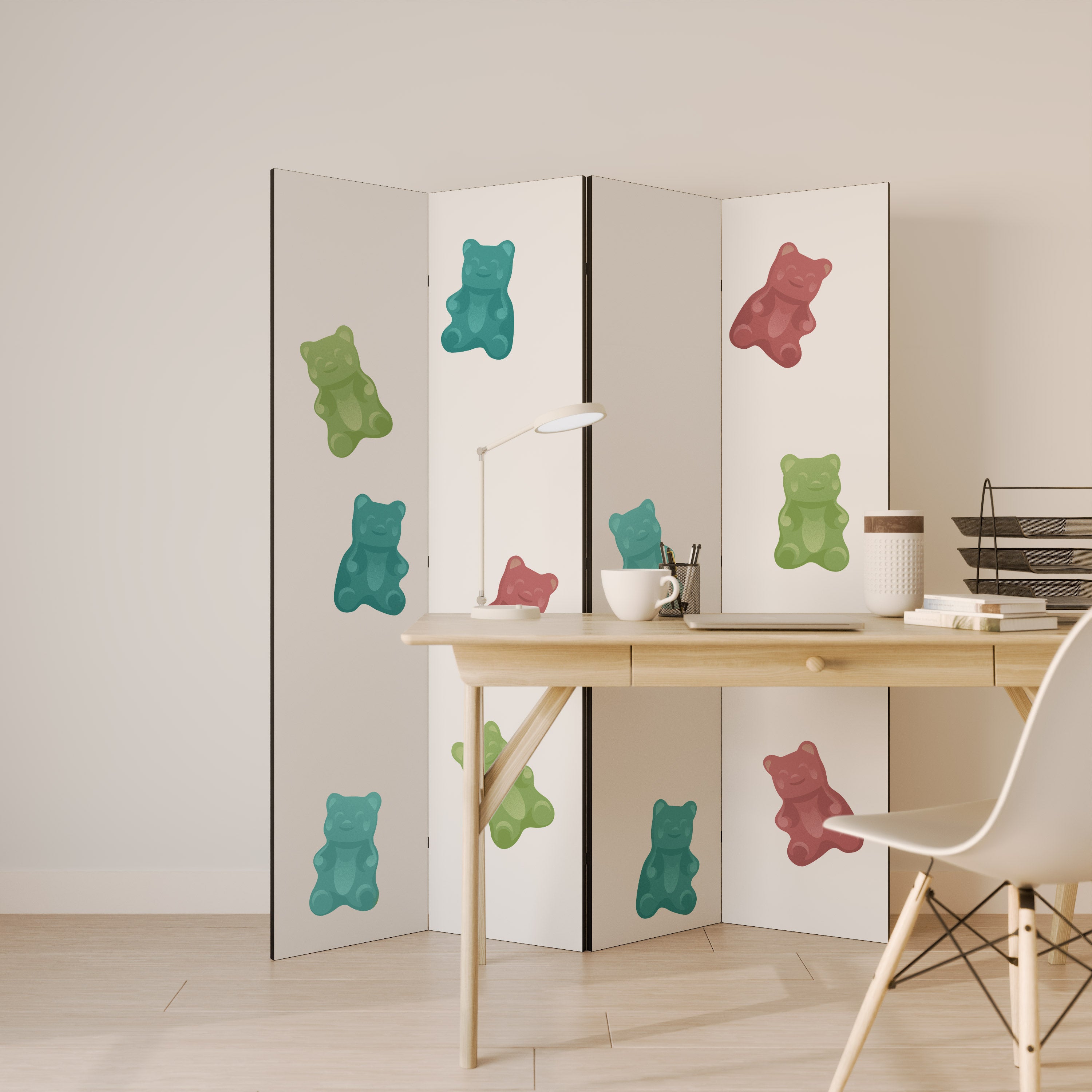GUMMY BEARS 4-Panel Room Divider