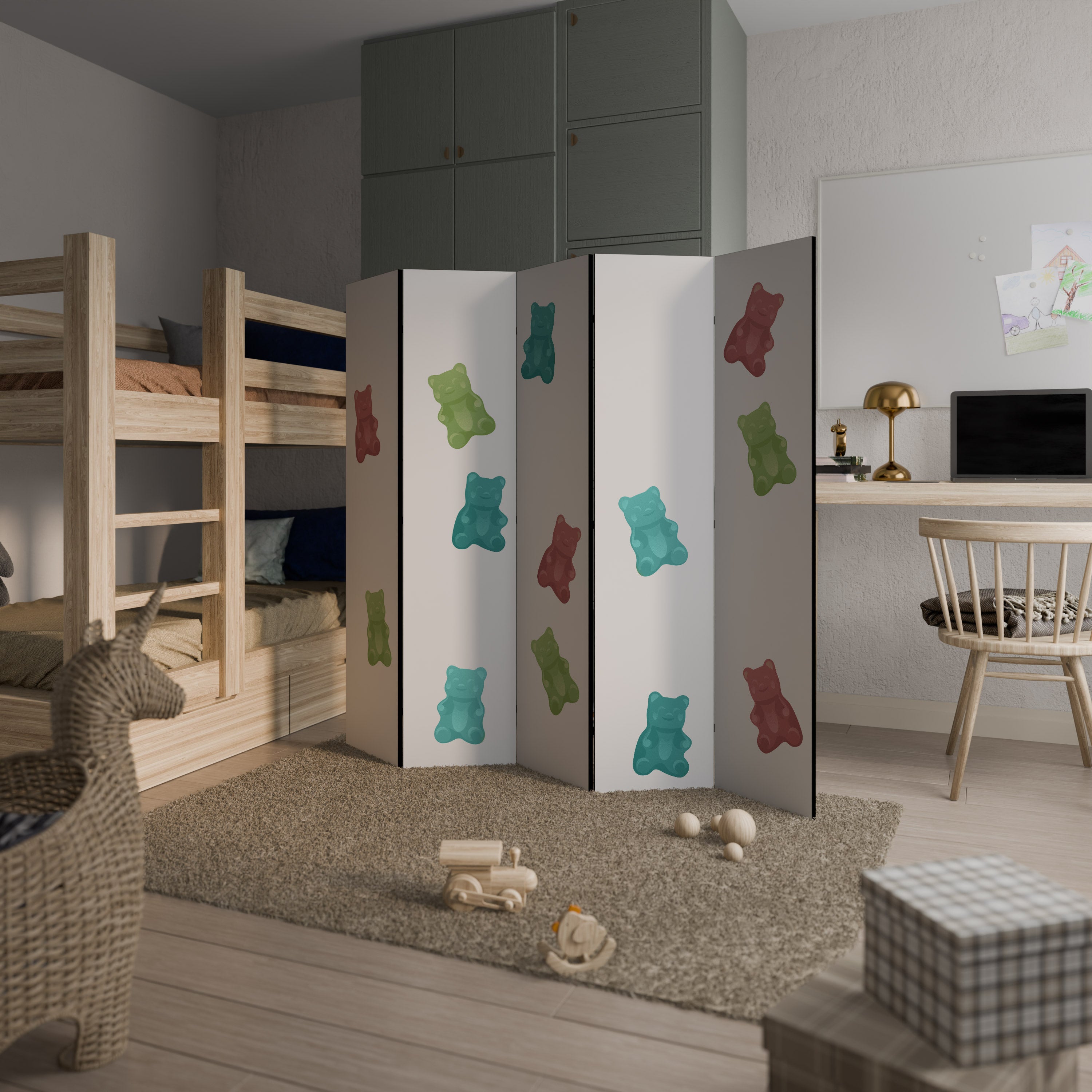 GUMMY BEARS 5-teiliger Paravent