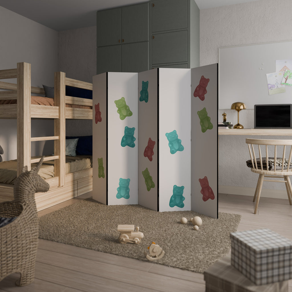 GUMMY BEARS Decorative 5-Panel Room Divider
