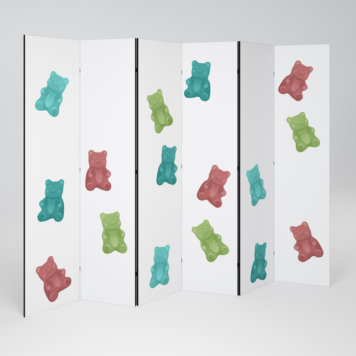GUMMY BEARS 6-teiliger Paravent