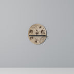 AFRICAN STYLE Ovales Kunstregal in Schwarz